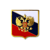 Значок Герб России на флаге